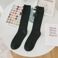 Women's Elegant Lady New Style Bow Knot Cotton Crew Socks A Pair sku image 1
