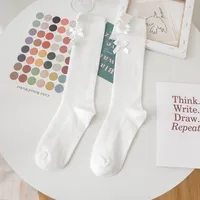 Women's Elegant Lady New Style Bow Knot Cotton Crew Socks A Pair sku image 2