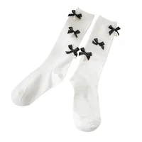 Women's New Style Solid Color Bow Knot Cotton Ankle Socks A Pair main image 6