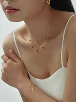Vacation Heart Shape 304 Stainless Steel Plating 18K Gold Plated Women's Necklace main image 3