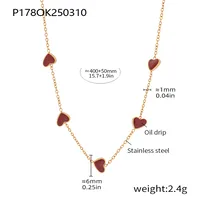 Vacation Heart Shape 304 Stainless Steel Plating 18K Gold Plated Women's Necklace main image 2