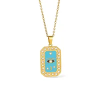 Retro Classic Style Geometric Devil's Eye Titanium Steel Women's Pendant Necklace main image 3