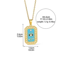 Retro Classic Style Geometric Devil's Eye Titanium Steel Women's Pendant Necklace main image 2