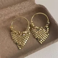 1 Pair/Package Casual Modern Style Round Sequins Polishing Plating Copper 18K Gold Plated White Gold Plated Earrings main image 4