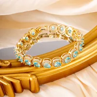 Retro Classic Style Geometric Copper Plating Zircon Women's Bracelets main image 5