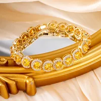 Retro Classic Style Geometric Copper Plating Zircon Women's Bracelets main image 4