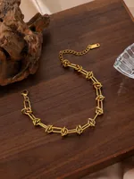 Retro Classic Style Geometric Solid Color 304 Stainless Steel Plating Women's Bracelets sku image 1