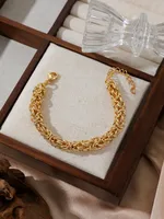 Retro Classic Style Geometric Solid Color 304 Stainless Steel Plating Women's Bracelets sku image 2