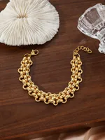 Retro Classic Style Geometric Solid Color 304 Stainless Steel Plating Women's Bracelets sku image 5