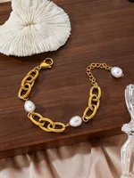 Retro Classic Style Geometric Solid Color 304 Stainless Steel Plating Women's Bracelets sku image 6