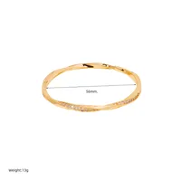 Elegant Vintage Style Geometric Copper Women's Bangle sku image 1