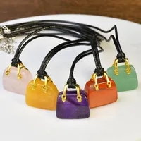 Retro Classic Style Bag Alloy Natural Stone Women's Pendant Necklace main image 6