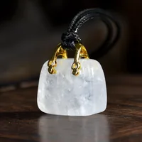 Retro Classic Style Bag Alloy Natural Stone Women's Pendant Necklace sku image 1