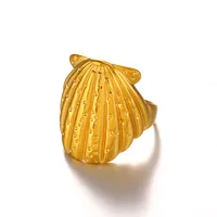 Elegant Modern Style Cherry Shell 304 Stainless Steel Plating 18K Gold Plated Women's Charm Rings Open Rings Rings main image 6