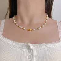 Elegant Bow Knot Imitation Pearl Alloy Plating Women's Necklace sku image 48