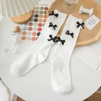 Women's New Style Solid Color Bow Knot Cotton Ankle Socks A Pair main image 5