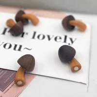 Cute Mushroom Wood Refrigerator Magnet main image 2
