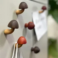 Cute Mushroom Wood Refrigerator Magnet main image 1