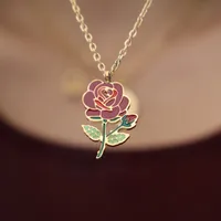 Retro Classic Style Rose Flower Tulips 304 Stainless Steel Plating 18K Gold Plated Unisex Pendant Necklace main image 3