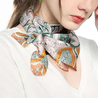 Imitation Silk 70 Small Square Versatile Spring And Autumn Thin Fashion Summer Silk Scarf Ribbon Scarf Wholesale High Sense Scarf main image 1