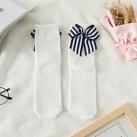 Women's JK Wind Cute Solid Color Cotton Crew Socks A Pair sku image 2