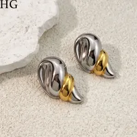 1 Pair Vacation Classic Style Color Block Plating 304 Stainless Steel Ear Studs sku image 1