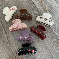 Women's Vacation Classic Style Heart Shape Acetic Acid Sheets Hair Claws main image 1