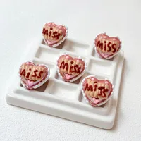 Cartoon Heart Arylic Enamel DIY Ornament Accessories sku image 1