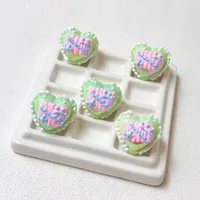 Cartoon Heart Arylic Enamel DIY Ornament Accessories sku image 3