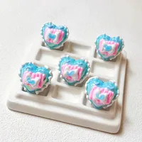 Cartoon Heart Arylic Enamel DIY Ornament Accessories sku image 5