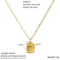 Vacation Classic Style Heart Shape Flower Mother Pearl Shellfish Titanium Steel Women's Pendant Necklace sku image 2