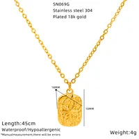 Vacation Classic Style Heart Shape Flower Mother Pearl Shellfish Titanium Steel Women's Pendant Necklace sku image 7