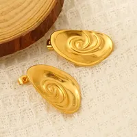 1 Pair Basic Geometric Plating Titanium Steel 18K Gold Plated Ear Studs main image 1