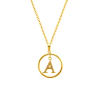 Classic Style Letter Titanium Steel Women's Pendant Necklace main image 5