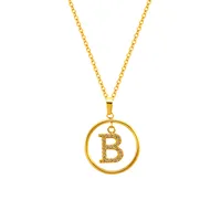 Classic Style Letter Titanium Steel Women's Pendant Necklace sku image 2