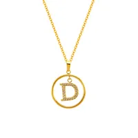 Classic Style Letter Titanium Steel Women's Pendant Necklace sku image 4