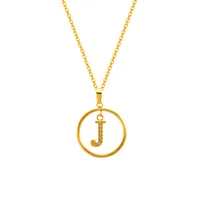 Classic Style Letter Titanium Steel Women's Pendant Necklace sku image 10