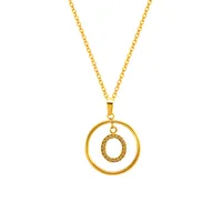 Classic Style Letter Titanium Steel Women's Pendant Necklace sku image 15