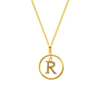 Classic Style Letter Titanium Steel Women's Pendant Necklace sku image 18
