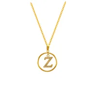 Classic Style Letter Titanium Steel Women's Pendant Necklace sku image 26