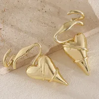 1 Pair Fairy Style Retro Lady Heart Shape Butterfly Alloy Rhinestones Drop Earrings sku image 2