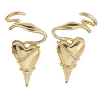 1 Pair Fairy Style Retro Lady Heart Shape Butterfly Alloy Rhinestones Drop Earrings main image 9
