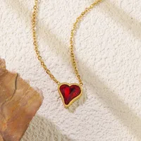 Princess Sweet Streetwear Heart Shape 304 Stainless Steel 18K Gold Plated Women's Pendant Necklace sku image 3