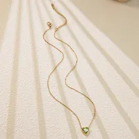 Princess Sweet Streetwear Heart Shape 304 Stainless Steel 18K Gold Plated Women's Pendant Necklace sku image 4