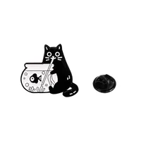 Cartoon Style Cute Cartoon Cat Alloy Plating Women's Brooches sku image 13
