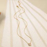 Casual Sweet Butterfly 304 Stainless Steel 18K Gold Plated Women's Pendant Necklace sku image 2