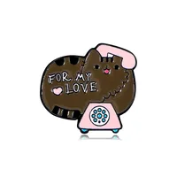 Cartoon Style Cute Cartoon Cat Alloy Plating Women's Brooches sku image 3