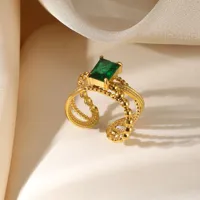 Vintage Style Simple Style Geometric Sun Star 304 Stainless Steel Women's Open Rings main image 5