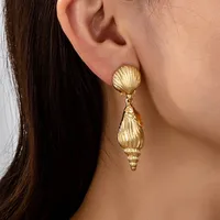 1 Pair Vacation Classic Style Solid Color Plating Zinc Alloy Drop Earrings main image 1