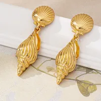 1 Pair Vacation Classic Style Solid Color Plating Zinc Alloy Drop Earrings main image 2